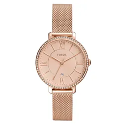 Đồng Hồ Nữ Fossil Jacqueline Dây Thép Không Gỉ ES4628 Màu Vàng Hồng
