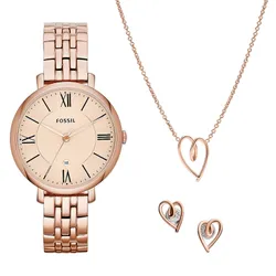 Đồng Hồ Nữ Fossil Jacqueline ES5252SET Dây Thép Không Gỉ Màu Vàng Hồng