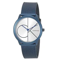 Đồng Hồ Unisex Calvin Klein CK Minimal Quartz Silver Dial Unisex Watch K3M52T56 Màu Xanh Blue