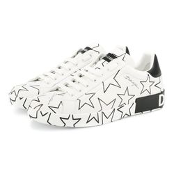 Giày Sneakers Dolce & Gabbana D&G White Leather Màu Đen Trắng Size 39