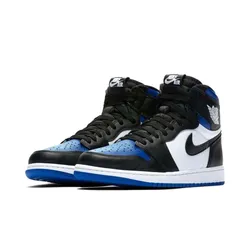 Giày Thể Thao Nike Air Jordan 1 Retro High Og Royal Toe Màu Đen Xanh Size 40