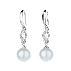 Khuyên Tai LiLi Jewelry Đính Đá CZ, Ngọc Trai LiLi_285761 Màu Trắng Size 10mm