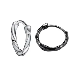 Khuyên Tai Nam LiLi Jewelry  Tròn LiLi_367115 Bộ Hai Màu Trắng Đen Size 16mm