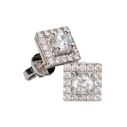 Khuyên Tai Sherlyn Diamond BS232#12(2) Vàng Trắng 18k Đính Kim Cương Màu Trắng