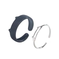Nhẫn Đôi LiLi Jewelry Cặp Mèo Lili_192259 Màu Đen Bạc
