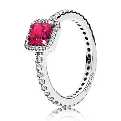 Nhẫn Pandora 190947SRU Women's Ring Zirconia Màu Hồng Bạc Size 50