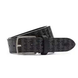 Thắt Lưng Lacoste Men's Monogram Tongue Buckle Woven Belt RC4041 Màu Đen Xám Size 110