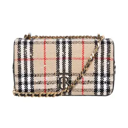 Túi Đeo Vai Burberry Lola Vintage-check Shoulder Bag Màu Be