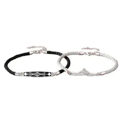 Vòng Đeo Tay Đôi LiLi Jewelry Đính Đá CZ Charles  Lili_464255 Màu Xám/Đen