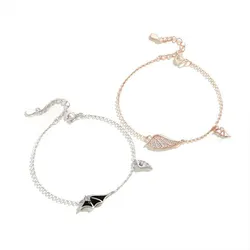 Vòng Đeo Tay Đôi LiLi Jewelry Đính Đá CZ Lili_211775 Màu Vàng Hồng - Bạc