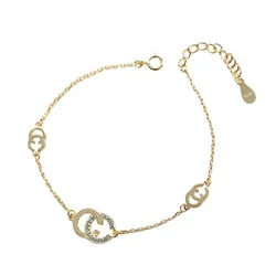 Vòng Đeo Tay LiLi Jewelry Double C Lili_138325 Màu Vàng Gold