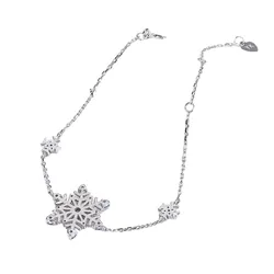 Vòng Đeo Tay LiLi Jewelry Hình Bông Tuyết Keva Đính Đá CZ Lili_832781 Màu Bạc Xanh