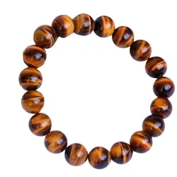 Vòng Đeo Tay LiLi Jewelry Mắt Hổ 7A Lili_733336 Màu Nâu Vàng Size 10mm