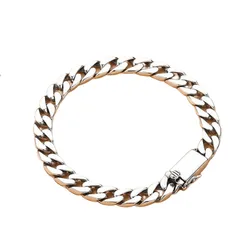 Vòng Đeo Tay Nam LiLi Jewelry Double C Lili_746785 Màu Bạc Size 19