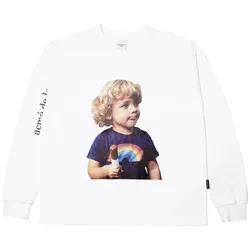 Áo Nỉ Sweater Acmé De La Vie ADLV Baby Face Rainbow Shirt White Màu Trắng