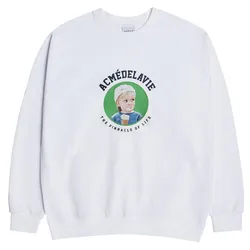 Áo Nỉ Sweater Acmé De La Vie ADLV Baby Face Sweatshirt White Mini Cap Màu Trắng