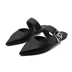 Giày Sục Michael Kors MK April Flex Flat Black Màu Đen