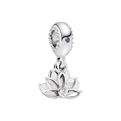Hạt Vòng Charm Pandora Lotus Flower Dangle 797259CZ Màu Bạc