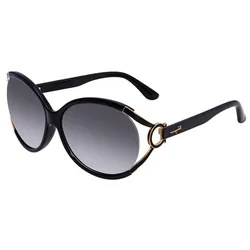 Kính Mát Salvatore Ferragamo Round Sunglasses SF600S 001 61 Màu Xám Gradient