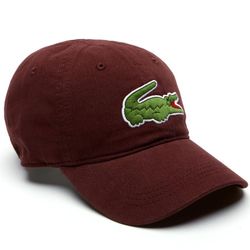 Mũ Lacoste Men's Big Croc Gabardine Cap Red-Brown