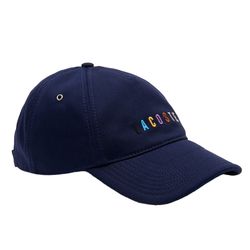 Mũ Lacoste Multicolored Logo Cotton Màu Xanh Navy