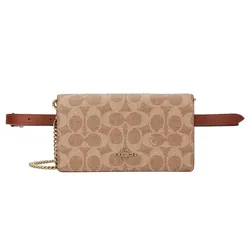 Túi Đeo Chéo Coach Convertible Belt Bag In Colorblock Signature Canvas 72161 Màu Nâu