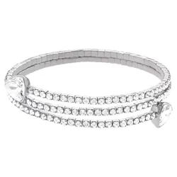 Vòng Đeo Tay Swarovski Twisty Bangle Triangle Cut, White, Rhodium Plated 5528444 Màu Trắng