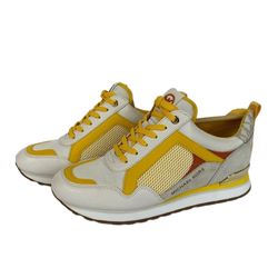 Giày Thể Thao Nữ Michael Kors MK Wilma Trainer Canvas Màu Vàng Size 37.5