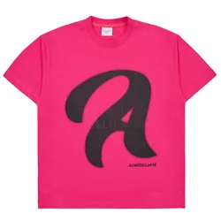 Áo Phông Acmé De La Vie ADLV A Stencil Logo Short Sleeve T-Shirt Pink Màu Hồng Size 1