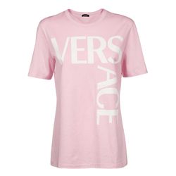 Áo Phông Versace Pink Logo Printed 1001530 1A00603 2P100 Màu Hồng