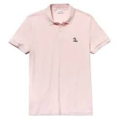 Áo Polo Lacoste Men's Regular Fit Palm Tree Croc Cotton Petit Piqué Polo PH4258 51 ADY Màu Hồng Phấn Size M