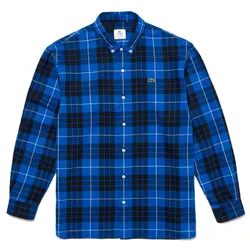 Áo Sơ Mi Lacoste Men's Checkered Colorful Shirt CH8207 2TZ Màu Kẻ Xanh Đậm Size XS