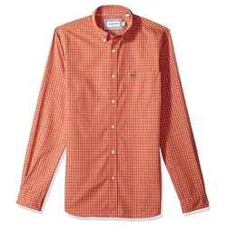 Áo Sơ Mi Lacoste Regular Fit CH9559 PRK Màu Hồng Cam Size S