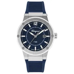 Đồng Hồ Nam Salvatore Ferragamo F-80 Watch 44mm SFHY01022 Màu Xanh Bạc