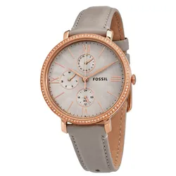 Đồng Hồ Nữ Fossil Jacqueline Multifunction Gray Eco Leather Watch ES5097 Màu Xám