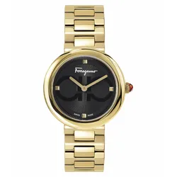 Đồng Hồ Nữ Salvatore Ferragamo Womens IP Yellow Gold 32 mm Chic Bracelet Watch SFMF00521 Màu Vàng Gold