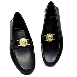 Giày Lười Versace Homme Mocassins Màu Đen Size 42