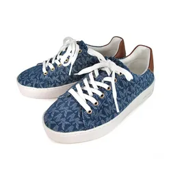 Giày Thể Thao Nữ Michael Kors MK  Poppy Lace Màu Xanh Navy Size 37.5