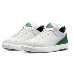 Giày Thể Thao Nike Air Jordan 2 x Nina Chanel Abney Retro Low SE White and Malachite  DQ0560-160 Màu Xanh Trắng Size 36