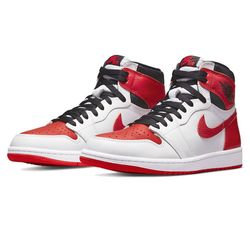 Giày Thể Thao Nike Jordan 1 High Heritage 555088-161 Màu Trắng Đỏ Size 40
