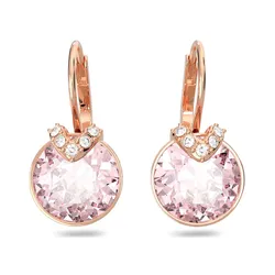 Khuyên Tai Nữ Swarovski&nbsp;Bella V Drop Earringsround Cut, Pink, Rose Gold-Tone Plated 5662114 Màu Vàng Hồng