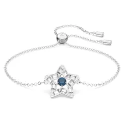 Vòng Đeo Tay Swarovski Stella Bracelet Star, Blue, Rhodium Plated 5639187 Màu Trắng Xanh