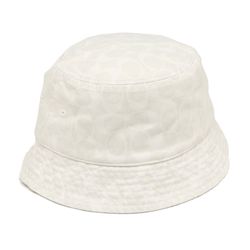 Mũ Coach Signature Denim Bucket Hat C9121 Màu Trắng
