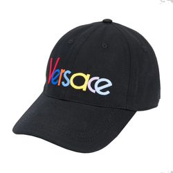 Mũ Versace Rainbow Logo Cap Màu Đen Size 57