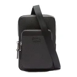Túi Đeo Chéo Lacoste Men's Chantaco Piqué Leather Body Bag NH3815CE Màu Đen