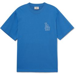 Áo Phông MLB Basic Mega Logo Overfit LA Dodgers Tshirt 3ATSB0433-07BLS Màu Xanh Blue