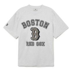 Áo Phông MLB Varsity Overfit Boston Red Sox Tshirt 3ATSV0233-43MGL Màu Xám Size S