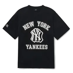 Áo Phông MLB Varsity Overfit New York Yankees Tshirt 3ATSV0233-50BKS Màu Đen Size S