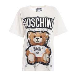 Áo Phông Moschino White Cotton T-shirt V070455402002 Màu Trắng Size XS