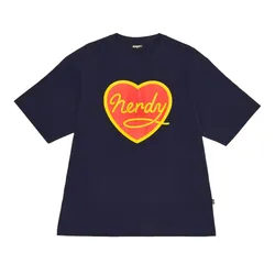 Áo Phông Nerdy Cursive Logo Heart Màu Xanh Navy